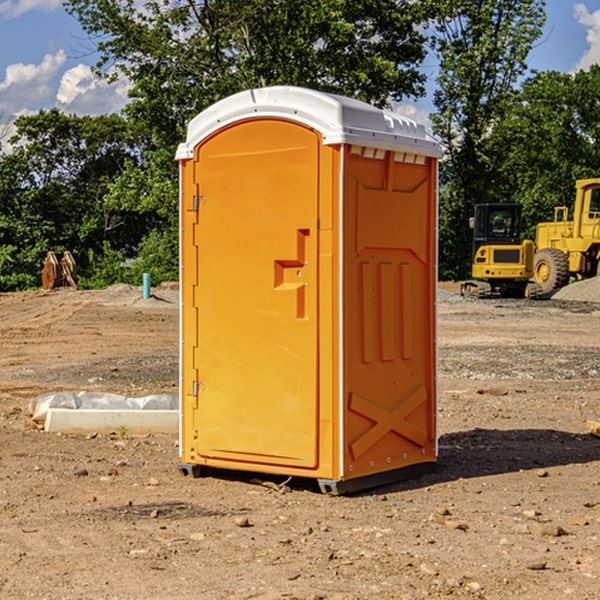 how often are the porta potties cleaned and serviced during a rental period in Niota IL